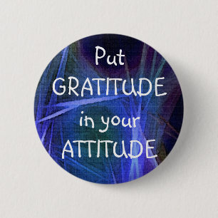 Badge Rond 5 Cm Bouton GRATITUDE D'ART FRACTAL