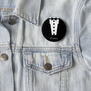 Badge Rond 5 Cm Bouton Groom