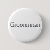 Badge Rond 5 Cm Bouton Groomsman (Devant)