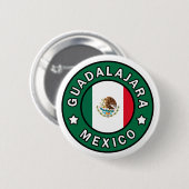 Badge Rond 5 Cm Bouton Guadalajara Mexico (Devant & derrière)