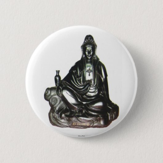 Badge Rond 5 Cm Bouton Guan Yin (Devant)