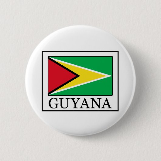 Badge Rond 5 Cm Bouton Guyana (Devant)
