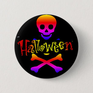Badge Rond 5 Cm Bouton Halloween
