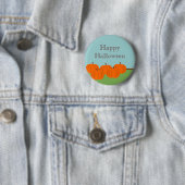 Badge Rond 5 Cm Bouton Halloween du patch citrouille (En situation)