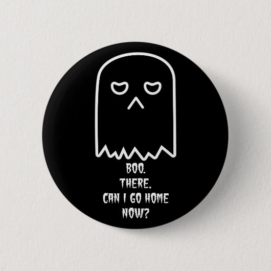 Badge Rond 5 Cm Bouton Halloween Ghost Grumpy (Devant)