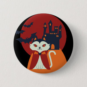 Badge Rond 5 Cm Bouton Halloween Happy Witch