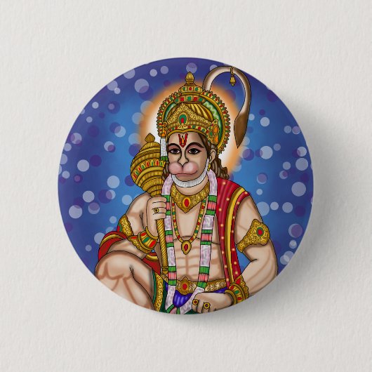 Badge Rond 5 Cm Bouton Hanuman (Devant)