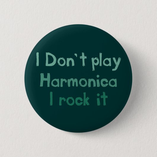 Badge Rond 5 Cm Bouton Harmonica Rock It (Devant)