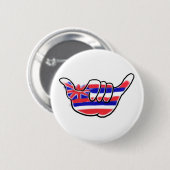 Badge Rond 5 Cm Bouton hawaïen de symbole de drapeau d'état de (Devant & derrière)
