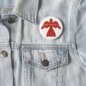 Badge Rond 5 Cm Bouton Heide Geeich Hass (En situation)
