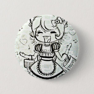Badge Rond 5 Cm Bouton heureux