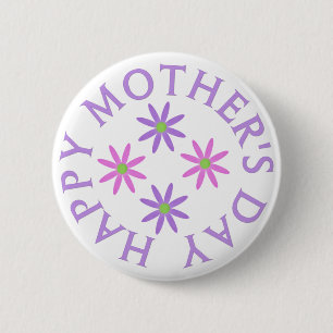 Badge Rond 5 Cm Bouton heureux de jour de mères