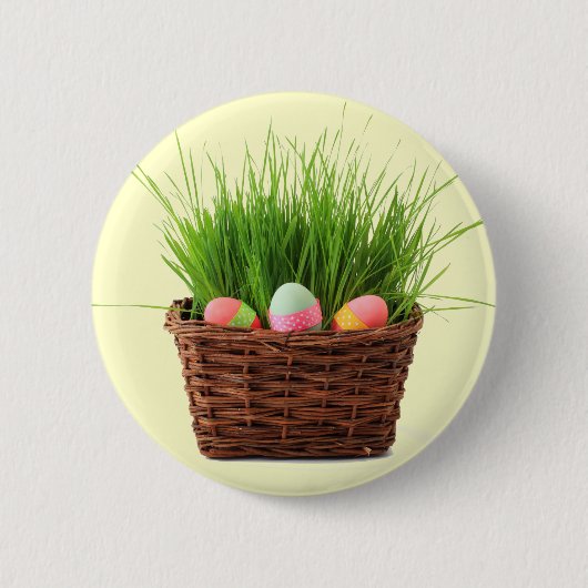 Badge Rond 5 Cm Bouton heureux de Pâques (Devant)