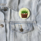 Badge Rond 5 Cm Bouton heureux de Pâques (En situation)