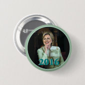 Badge Rond 5 Cm Bouton Hillary 2016 (Devant & derrière)