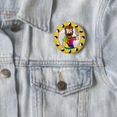 Badge Rond 5 Cm Bouton hippie (En situation)