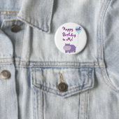 Badge Rond 5 Cm Bouton Hippo Birthday (En situation)