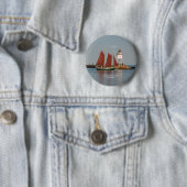 Badge Rond 5 Cm bouton Hjordis (En situation)