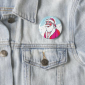 Badge Rond 5 Cm Bouton Ho-Ho-Ho (En situation)
