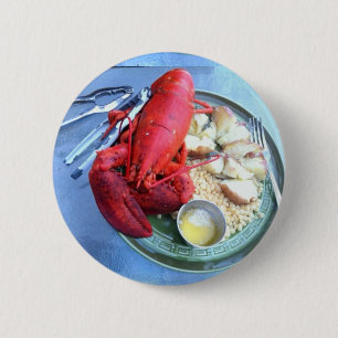 Badge Rond 5 Cm bouton homard principal