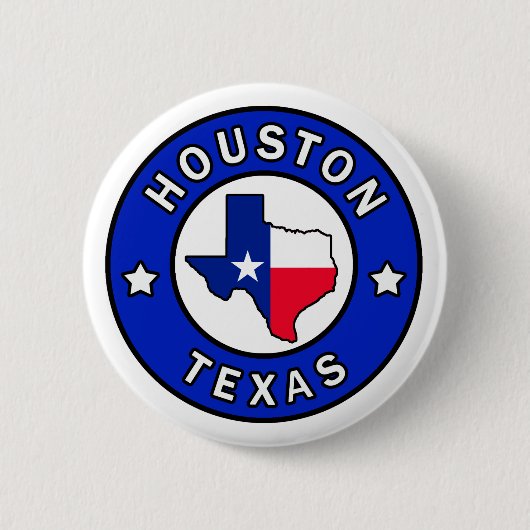Badge Rond 5 Cm Bouton Houston Texas (Devant)