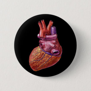 Badge Rond 5 Cm Bouton humain de coeur