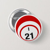 Badge Rond 5 Cm Bouton I21 Bingo Ball (Devant & derrière)