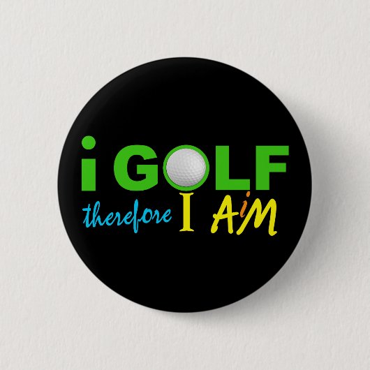 Badge Rond 5 Cm Bouton I GOLF (Devant)