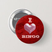 Badge Rond 5 Cm Bouton I Heart Bingo (Devant & derrière)