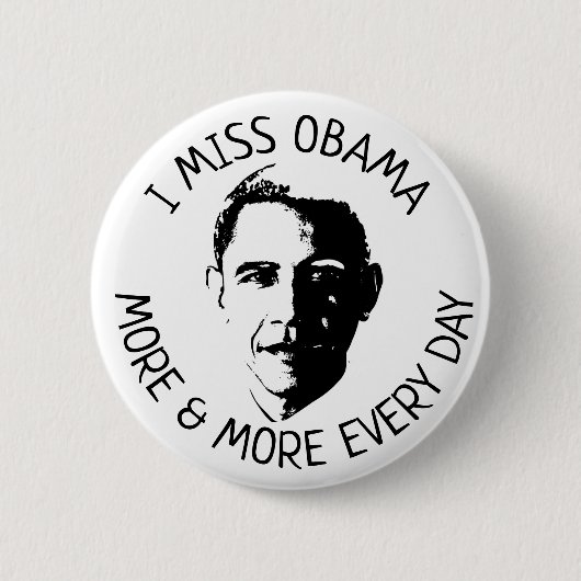 Badge Rond 5 Cm Bouton I Miss Barack Obama (Devant)