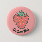 Badge Rond 5 Cm Bouton Icône fraise (Devant)