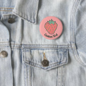 Badge Rond 5 Cm Bouton Icône fraise (En situation)