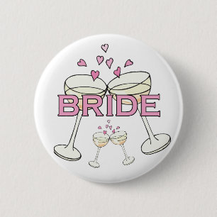 Badge Rond 5 Cm Bouton ID du Mariage de mariée