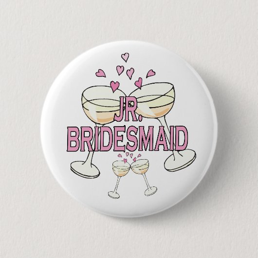 Badge Rond 5 Cm Bouton ID Mariage Jr. Bridesmaid (Devant)