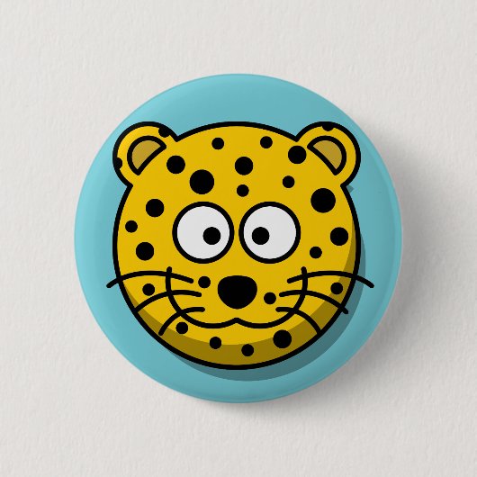 Badge Rond 5 Cm Bouton idiot de léopard (Devant)