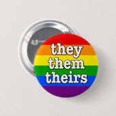 Badge Rond 5 Cm bouton "ils/eux/les leurs" (Devant & derrière)