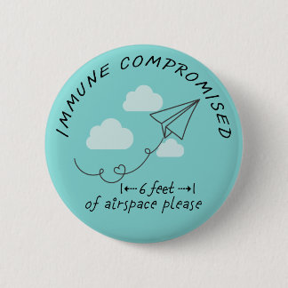Badge Rond 5 Cm Bouton Immune Compromis