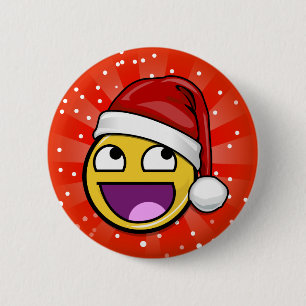 Badge Rond 5 Cm Bouton impressionnant de Père Noël de Noël de
