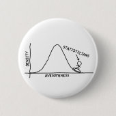 Badge Rond 5 Cm Bouton impressionnant de statisticien (Devant)