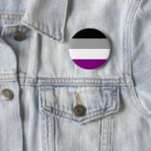 Badge Rond 5 Cm Bouton Indicateur Ace Asexuel Pride (En situation)