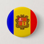 Badge Rond 5 Cm bouton indicateur andorra (Devant)