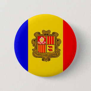 Badge Rond 5 Cm bouton indicateur andorra