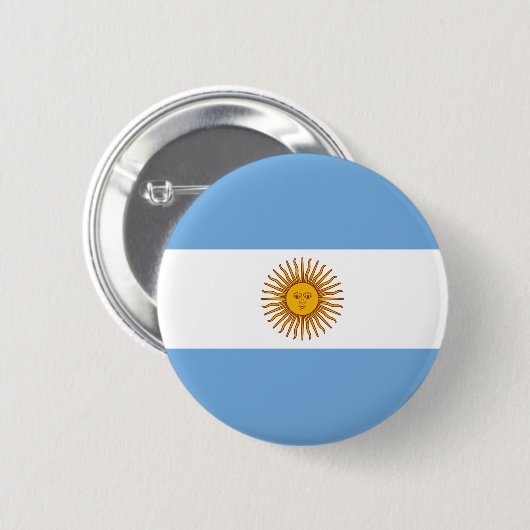 Badge Rond 5 Cm Bouton Indicateur Argentine (Devant & derrière)