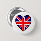 Badge Rond 5 Cm Bouton Indicateur cardiaque Union Jack (Devant & derrière)