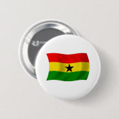 Badge Rond 5 Cm Bouton Indicateur Ghana (Devant & derrière)