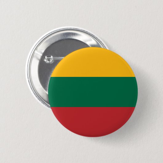 Badge Rond 5 Cm Bouton Indicateur Lituanie (Devant & derrière)