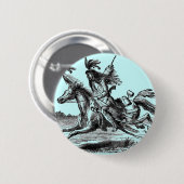 Badge Rond 5 Cm Bouton indien Horseback (Devant & derrière)