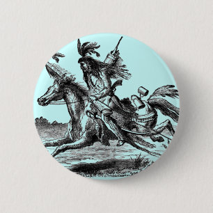 Badge Rond 5 Cm Bouton indien Horseback