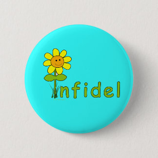 Badge Rond 5 Cm Bouton infidèle de marguerite
