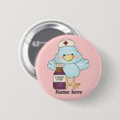 Badge Rond 5 Cm Bouton Infirmière (Devant & derrière)
